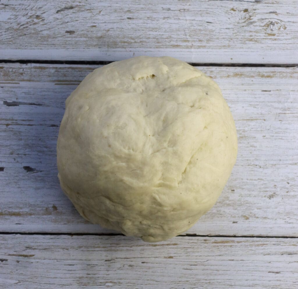 the image of the dough when it's kneaded enough